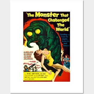 Classic Sci-Fi Movie Poster - The Monster That Challenged The World Posters and Art